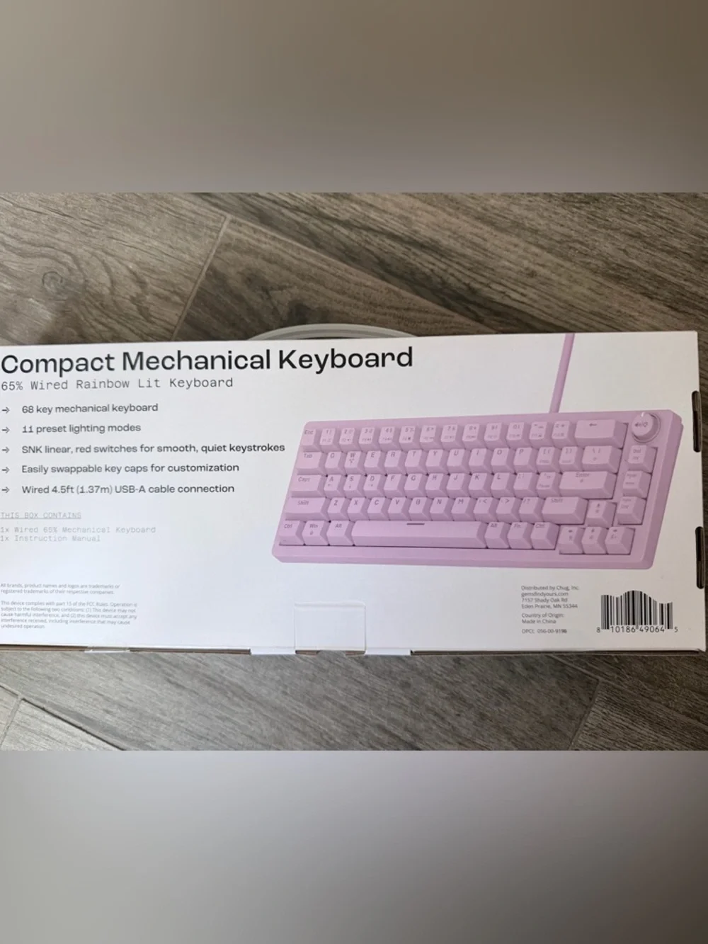 Compact 65% Mechanical Keyboard - Pink